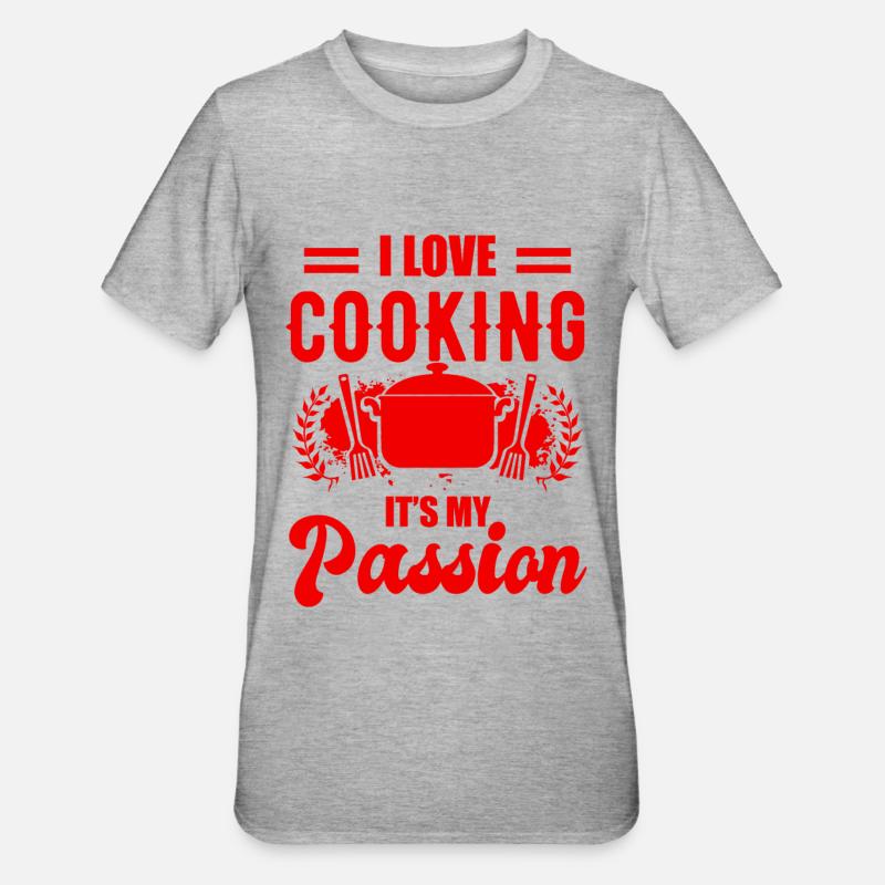 Ingrédients de cuisson - T-shirt polycoton Unisexe - gris chiné