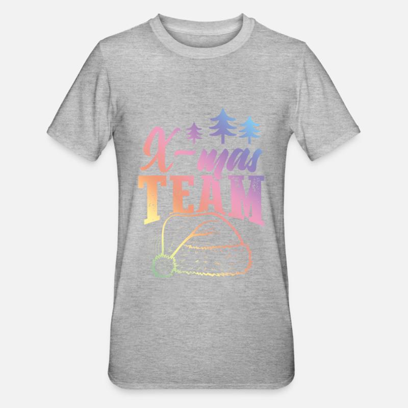 Noël de l’équipe X-Mas - T-shirt polycoton Unisexe - gris chiné