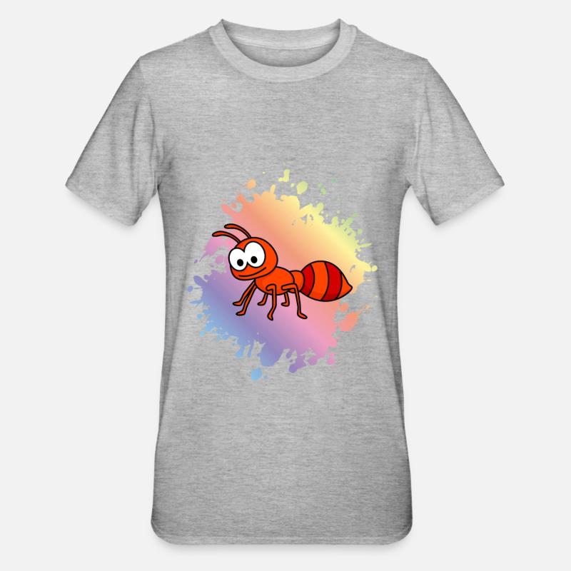 Fourmi Comic Animal - T-shirt polycoton Unisexe - gris chiné