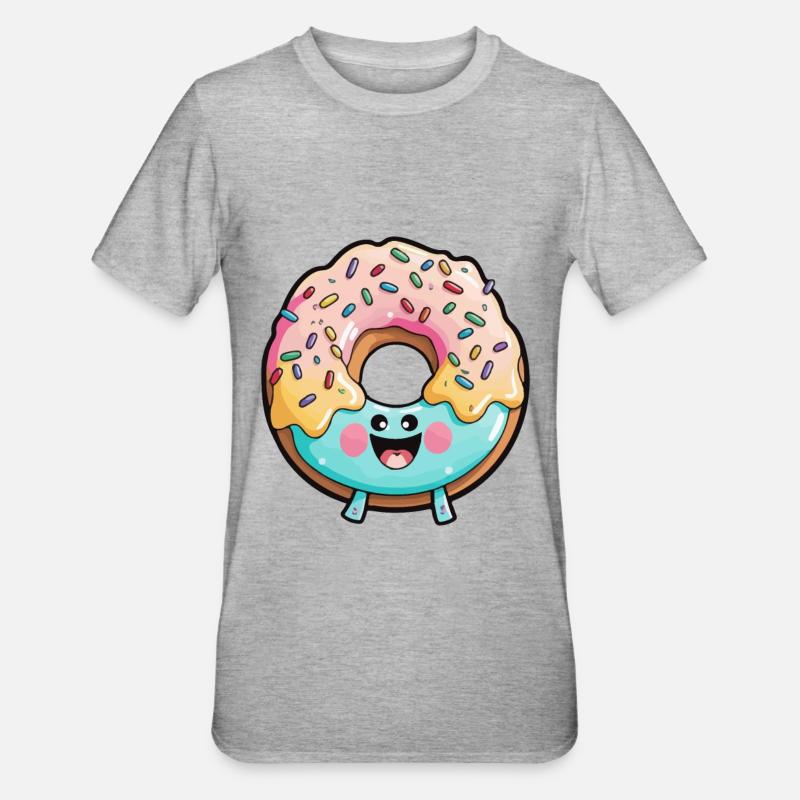Donut Comic - T-shirt polycoton Unisexe - gris chiné