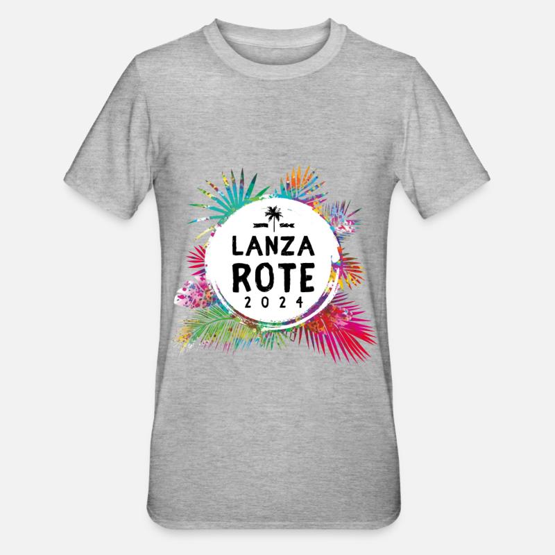 Lanzarote 2024 Coloré - T-shirt polycoton Unisexe - gris chiné