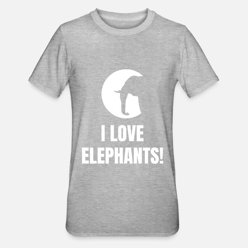 Elephant - Unisex Polycotton T-Shirt - heather grey