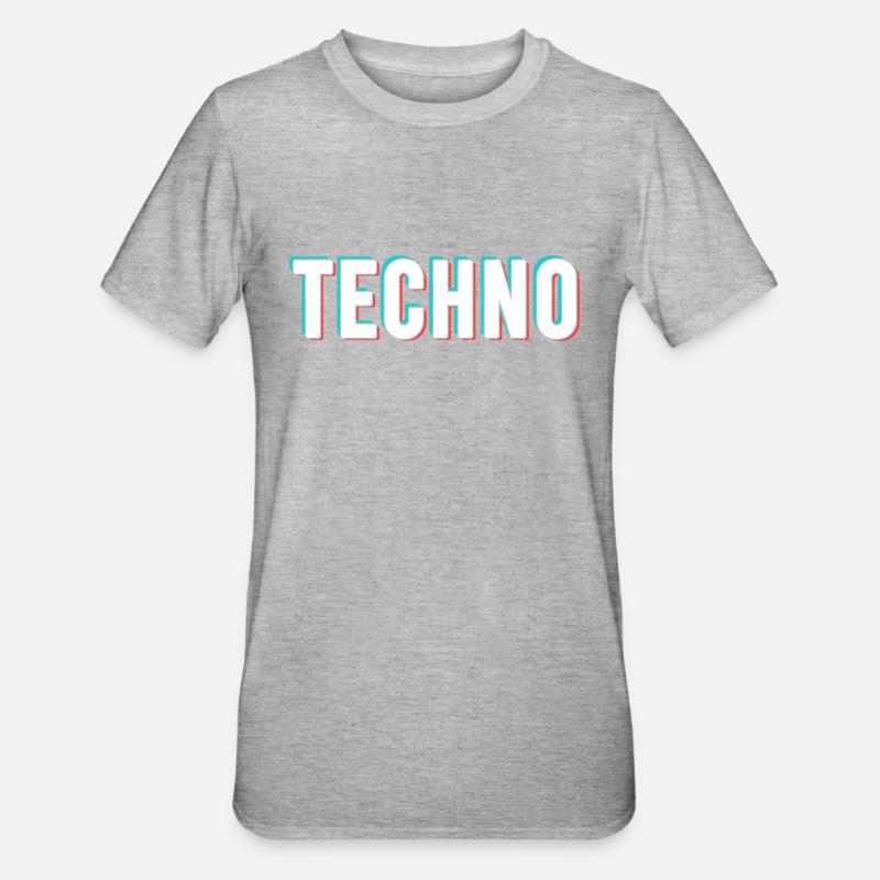 Techno - T-shirt polycoton Unisexe - gris chiné