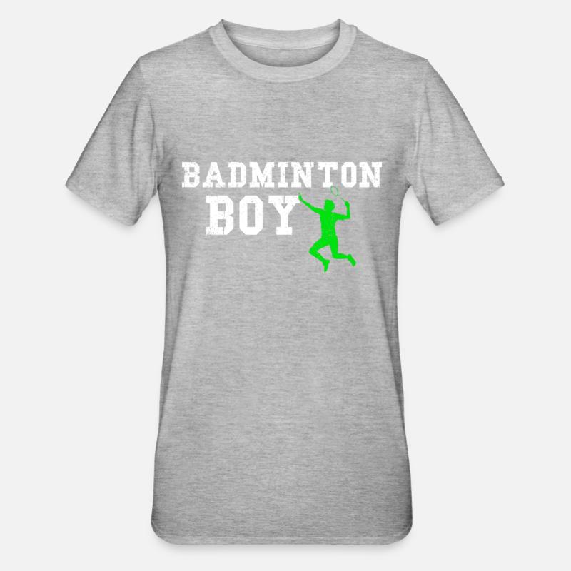 garçon de badminton - T-shirt polycoton Unisexe - gris chiné
