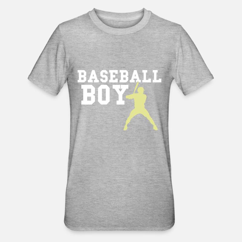 garçon de baseball - T-shirt polycoton Unisexe - gris chiné