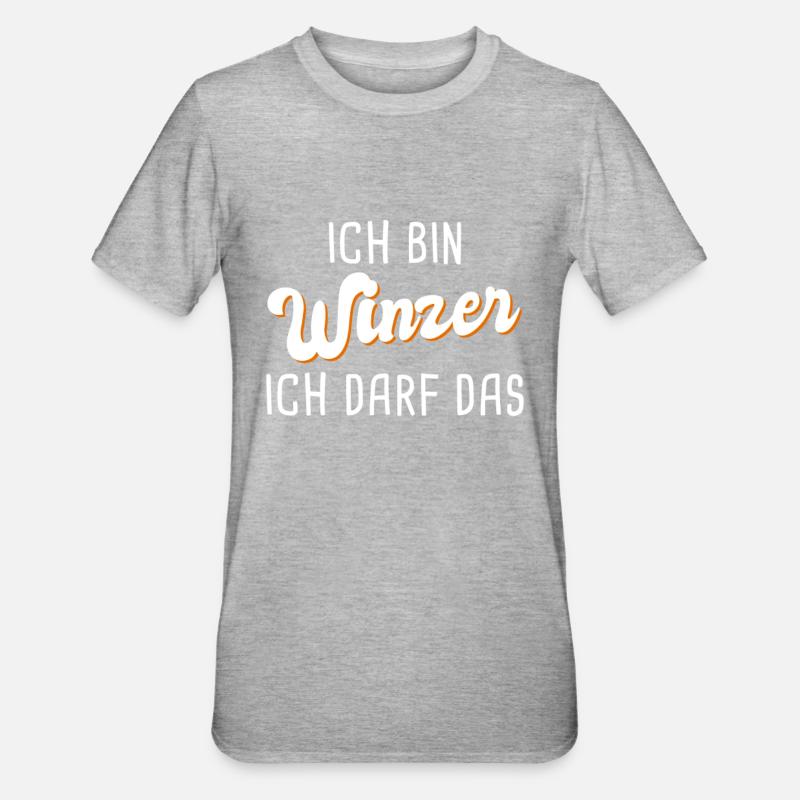 Winzer - Unisex Polycotton T-Shirt - Grau meliert
