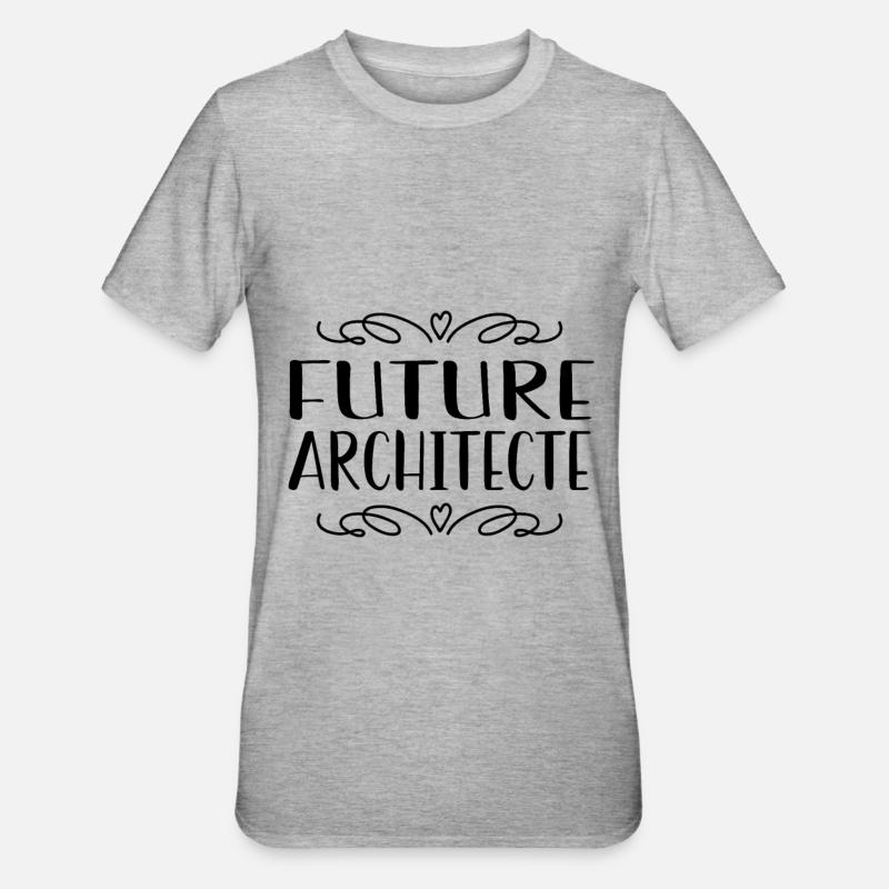 future architecte - T-shirt polycoton Unisexe - gris chiné