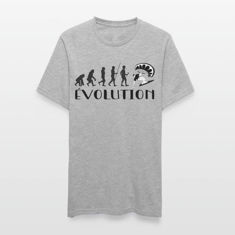 Evolution From Monkey To Surfer Unisex Polycotton T-Shirt