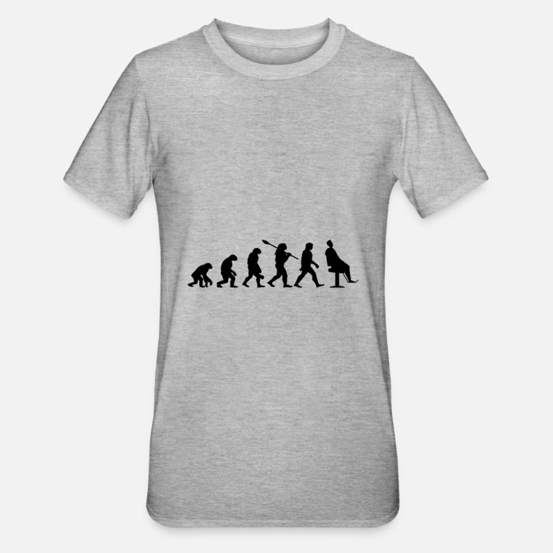 Évolution coiffeur - T-shirt polycoton Unisexe - gris chiné