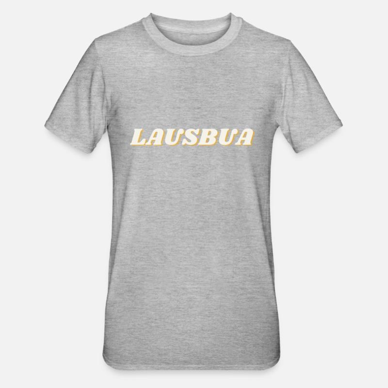 Lausbub - Unisex Polycotton T-Shirt - Grau meliert