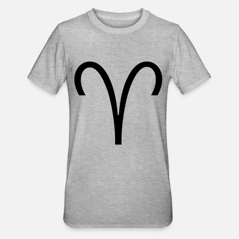 Sternzeichen: Widder - Unisex Polycotton T-Shirt - Grau meliert