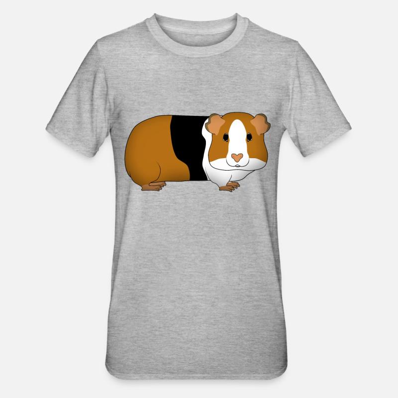 Cochon d’Inde dreifarbi - T-shirt polycoton Unisexe - gris chiné