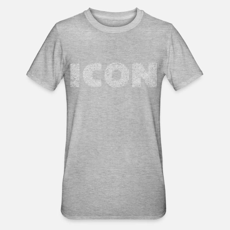 ICÔNE - T-shirt polycoton Unisexe - gris chiné