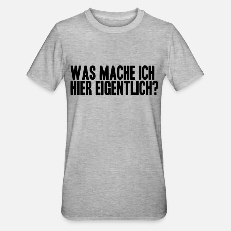 WHAT AM I REALLY HERE? - Unisex Polycotton T-Shirt - heather grey