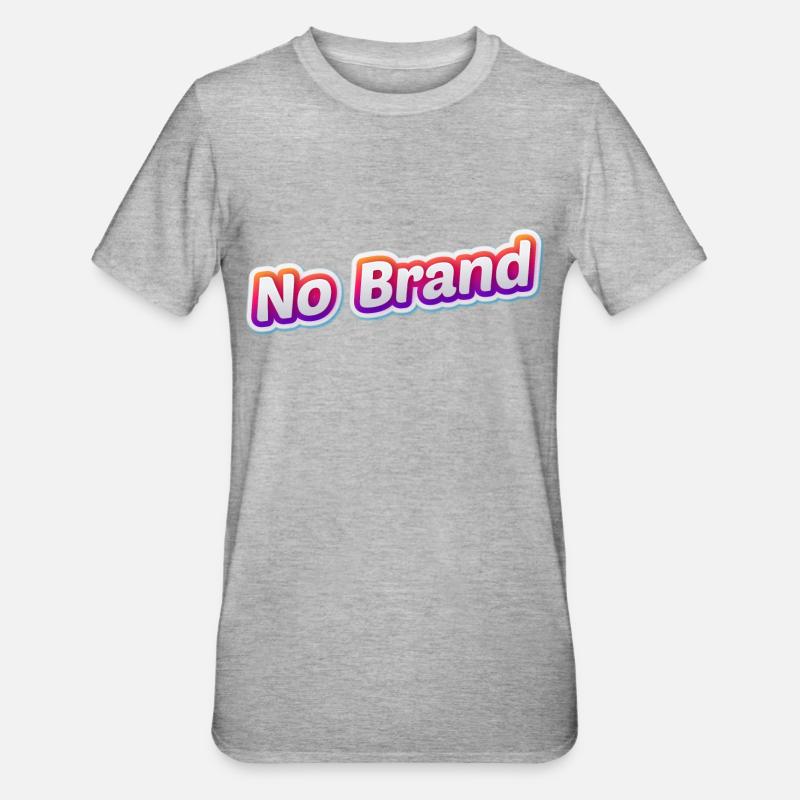 Pas de style d’autocollant de marque - T-shirt polycoton Unisexe - gris chiné
