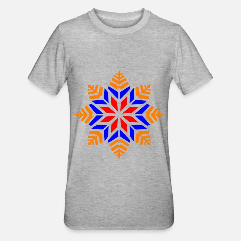 Flocon de neige d’hiver - T-shirt polycoton Unisexe - gris chiné