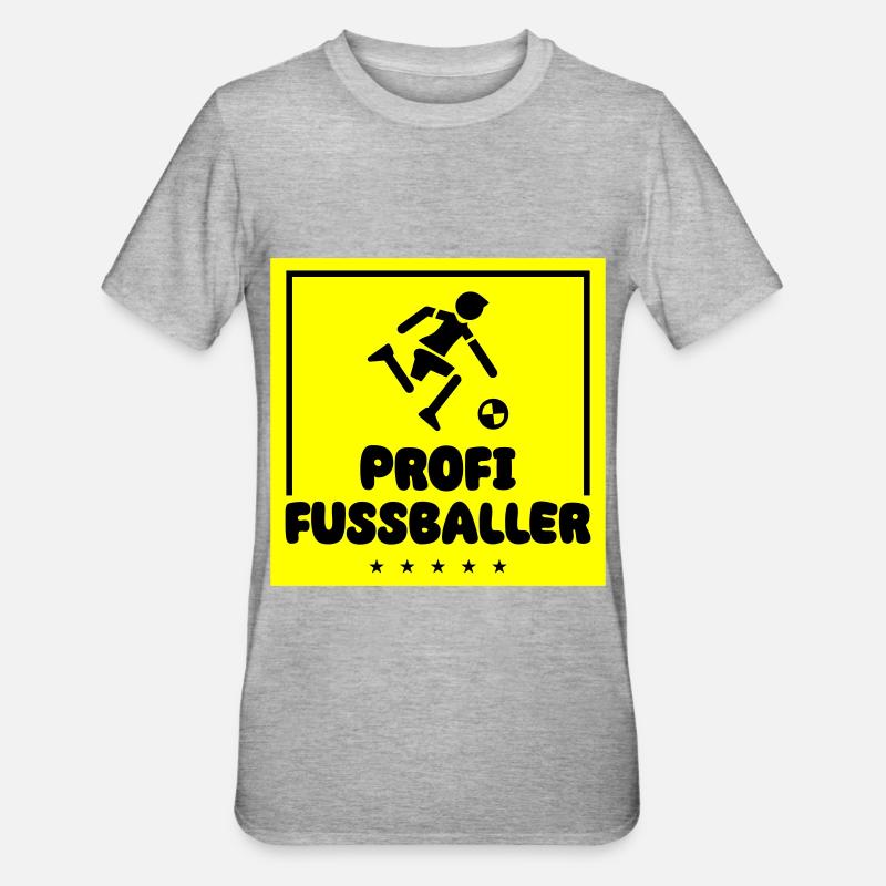 Fussball Profi - Unisex Polycotton T-Shirt - Grau meliert