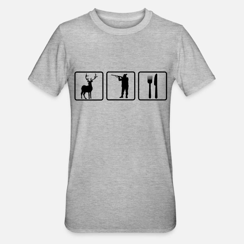 HUNTER - Unisex Polycotton T-Shirt - heather grey