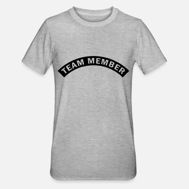 team mitglied - Unisex Polycotton T-Shirt - Grau meliert