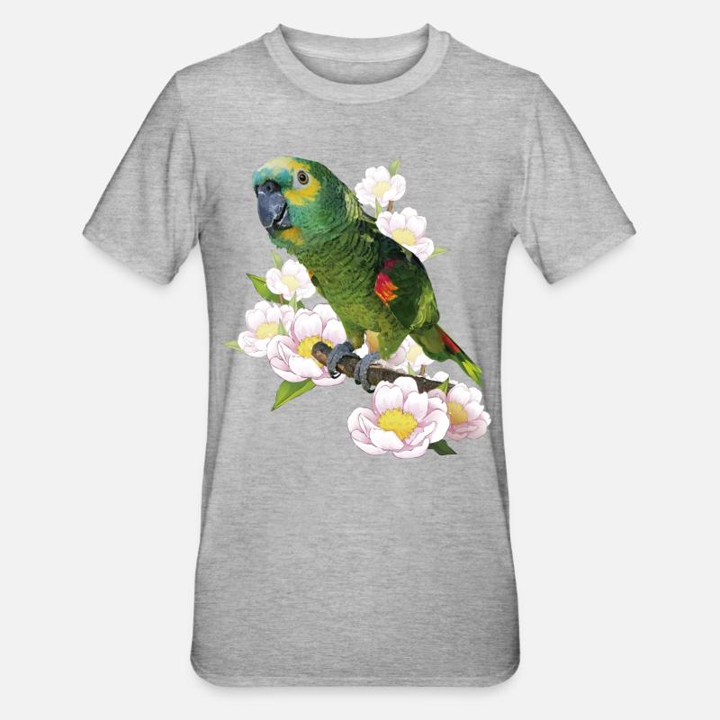 L’amazone à front bleu - T-shirt polycoton Unisexe - gris chiné
