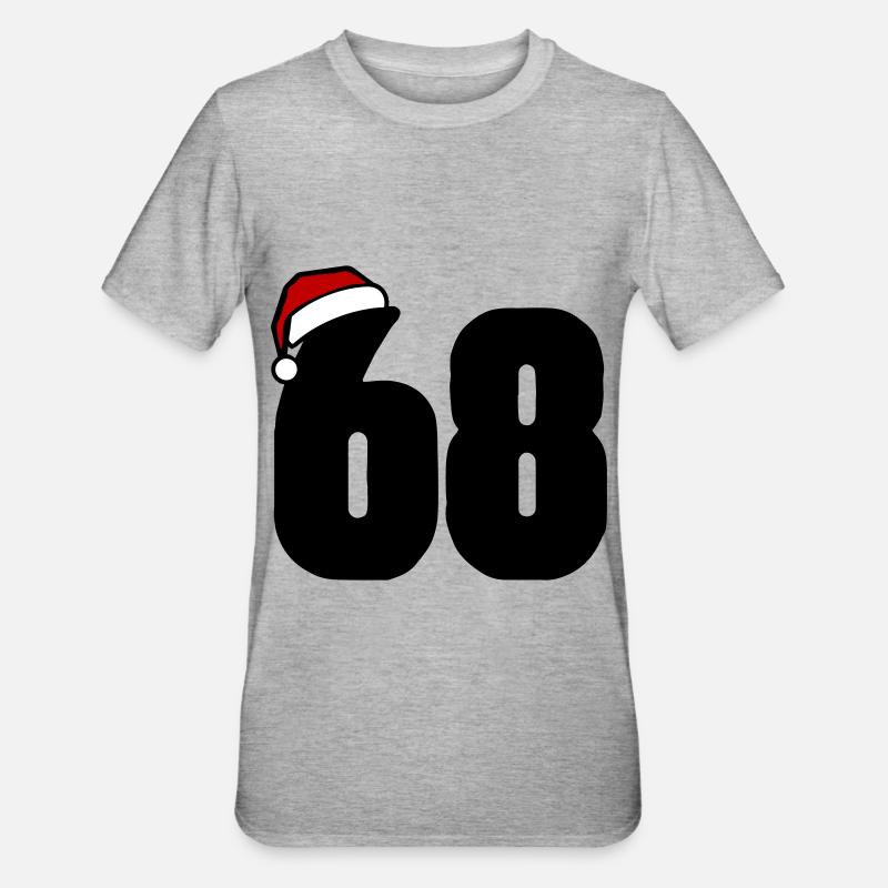 68 Numéro Noël - T-shirt polycoton Unisexe - gris chiné