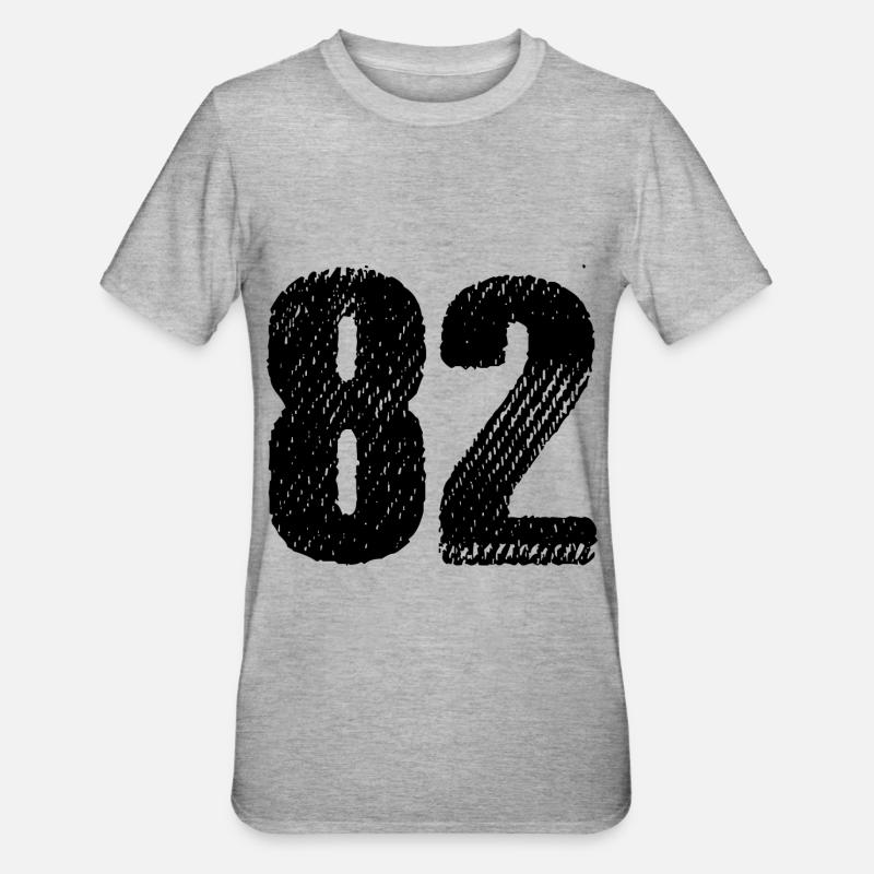 Maillot à 82 numéros - T-shirt polycoton Unisexe - gris chiné