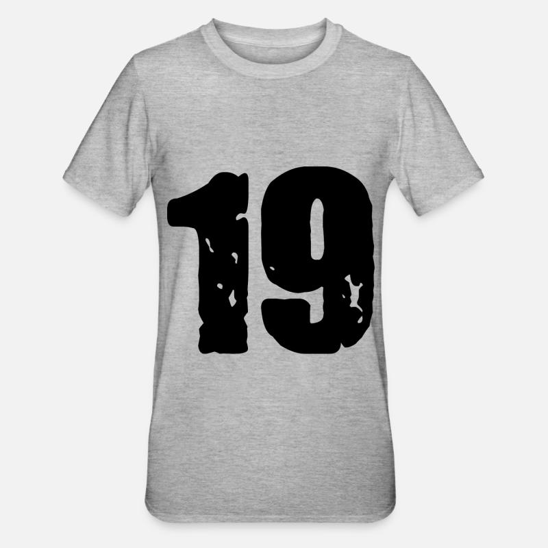 19 number jersey - Unisex Polycotton T-Shirt - heather grey