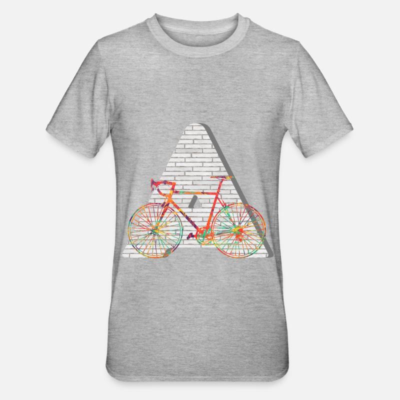 vélo e 249 a - T-shirt polycoton Unisexe - gris chiné