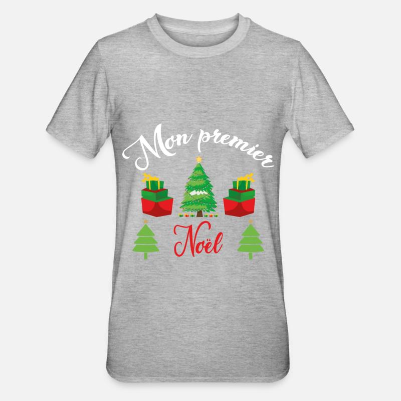 Mon Premier Noel 2023 - T-shirt polycoton Unisexe - gris chiné