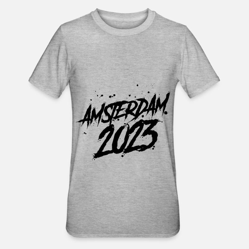 Amsterdam 2023 - Unisex Polycotton T-Shirt - heather grey