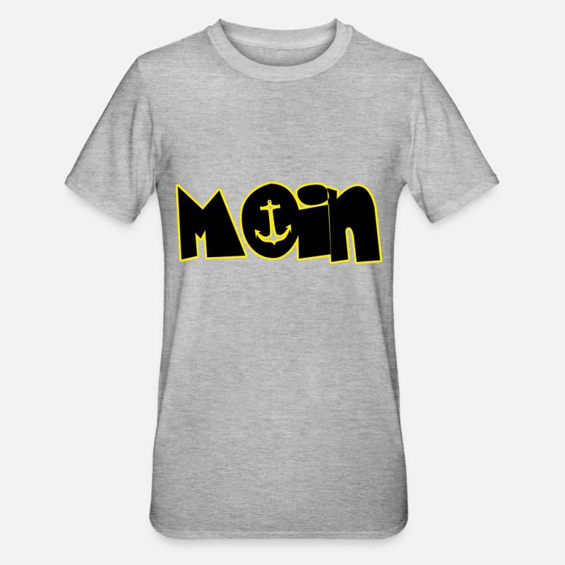 Ja Moin - Unisex Polycotton T-Shirt - Grau meliert