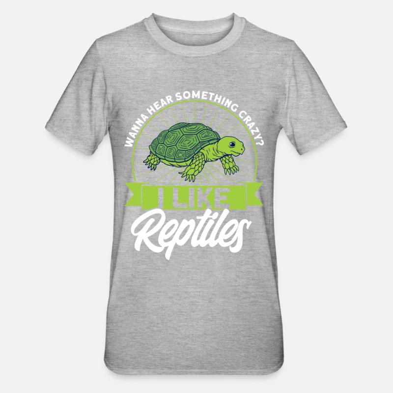 Reptile Lizards Reptile Lovers Gift - T-shirt polycoton Unisexe - gris chiné