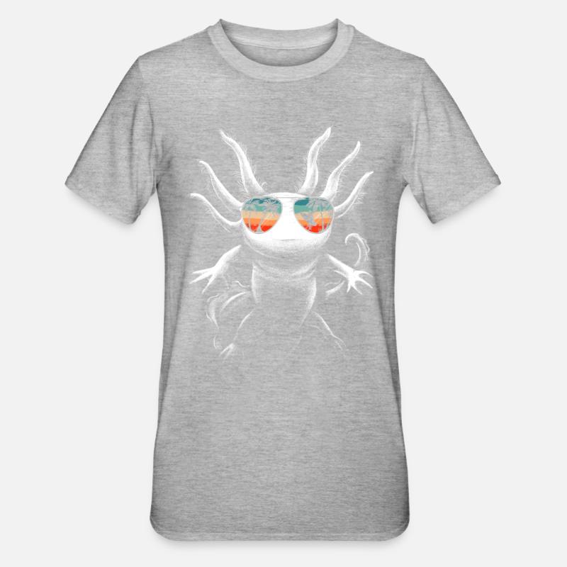 Poisson Axolotl - T-shirt polycoton Unisexe - gris chiné