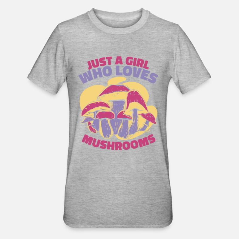 Champignons Champignons Champignon Champignon - T-shirt polycoton Unisexe - gris chiné
