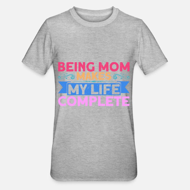 Mutter Mama Großmutter Geschenk - Unisex Polycotton T-Shirt - Grau meliert