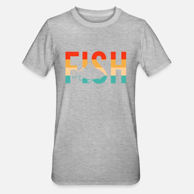 Poisson poisson - T-shirt polycoton Unisexe - gris chiné