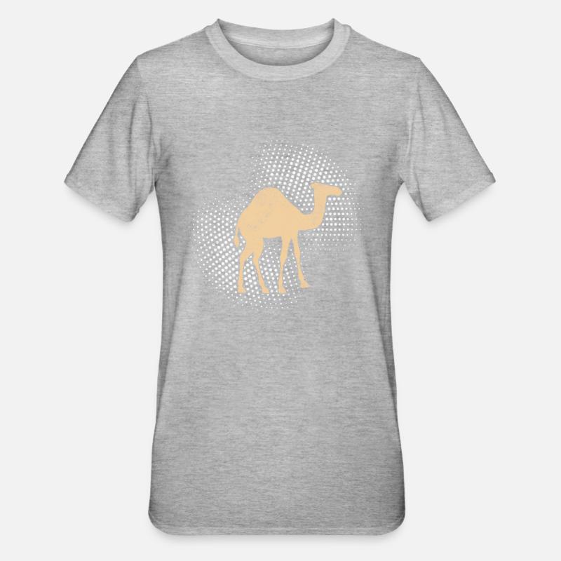 Kamel Dromedar - Unisex Polycotton T-Shirt - Grau meliert