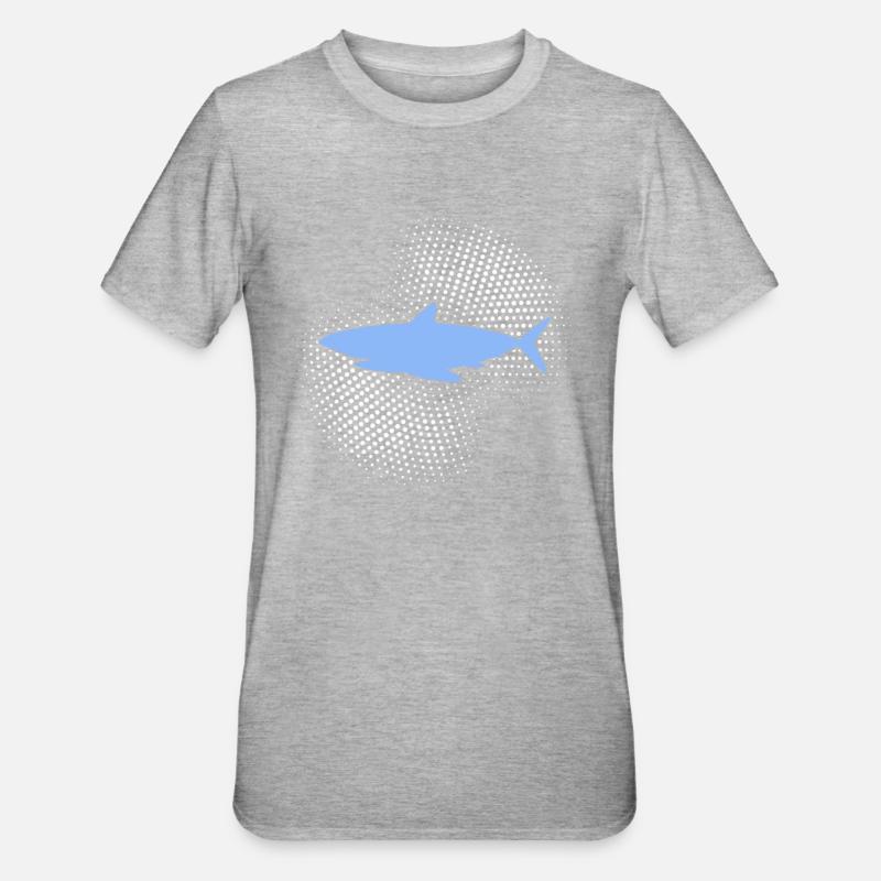 Requin - T-shirt polycoton Unisexe - gris chiné