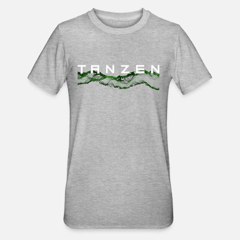 Techno Tanzen - Unisex Polycotton T-Shirt - Grau meliert
