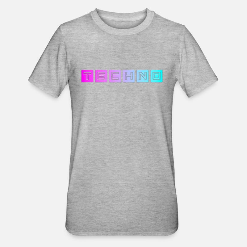 Techno - T-shirt polycoton Unisexe - gris chiné