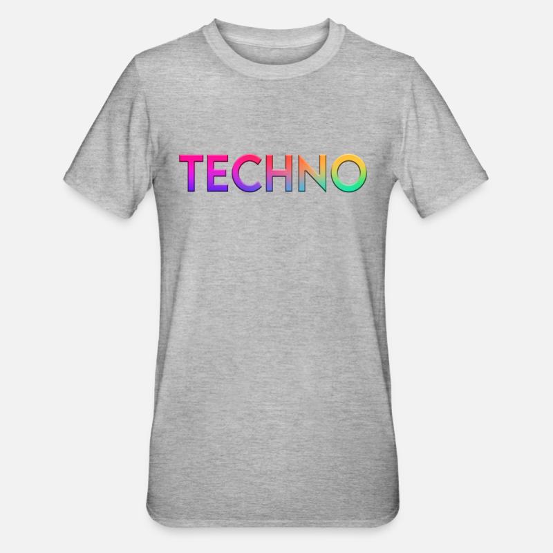 Techno - T-shirt polycoton Unisexe - gris chiné