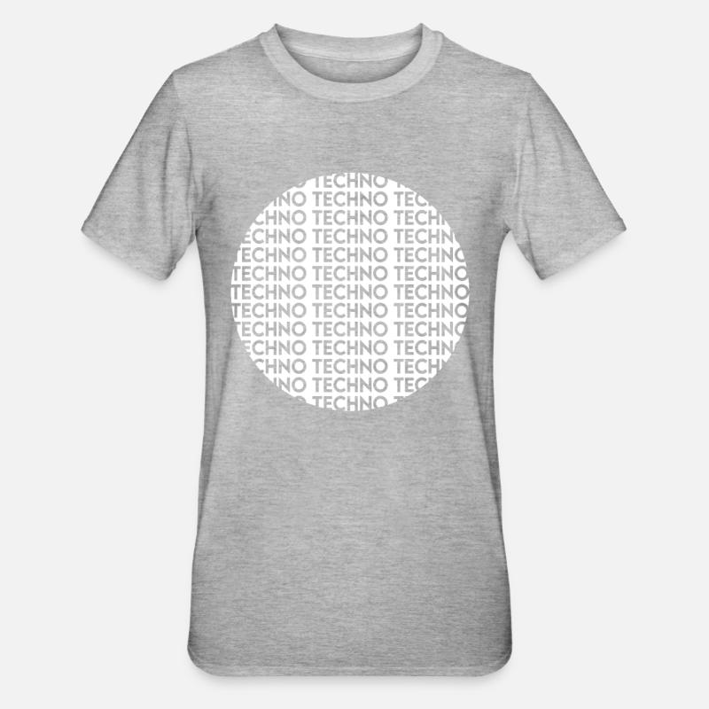 Techno - T-shirt polycoton Unisexe - gris chiné