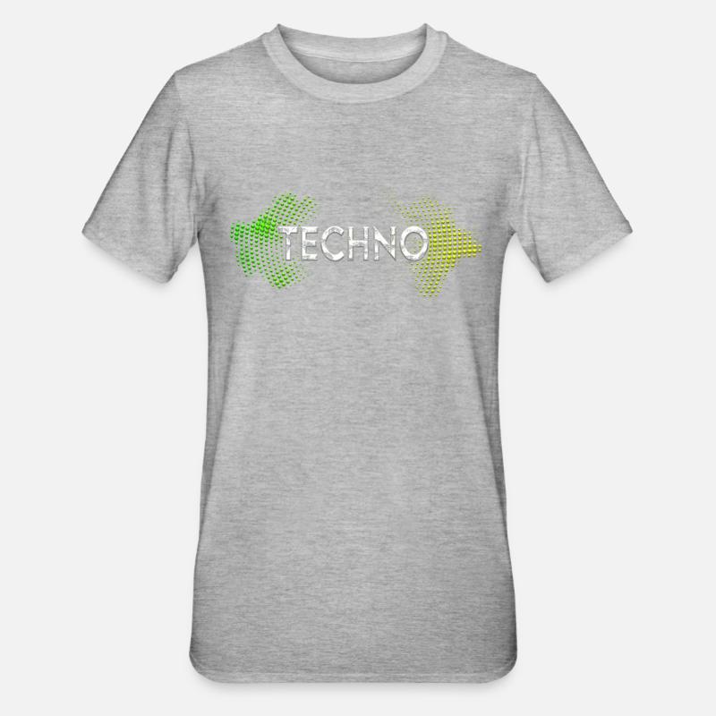 Techno - T-shirt polycoton Unisexe - gris chiné