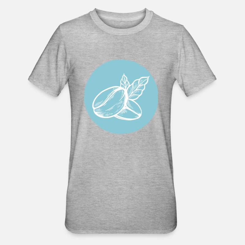 Café Grain de café - T-shirt polycoton Unisexe - gris chiné