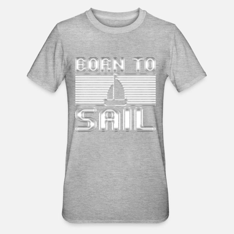 Sail - Unisex Polycotton T-Shirt - heather grey