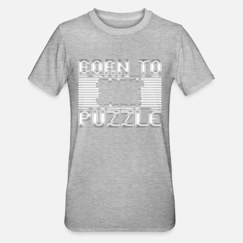 Puzzles - Unisex Polycotton T-Shirt - heather grey