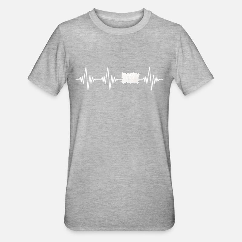 Pulsation puzzel - T-shirt polycoton Unisexe - gris chiné