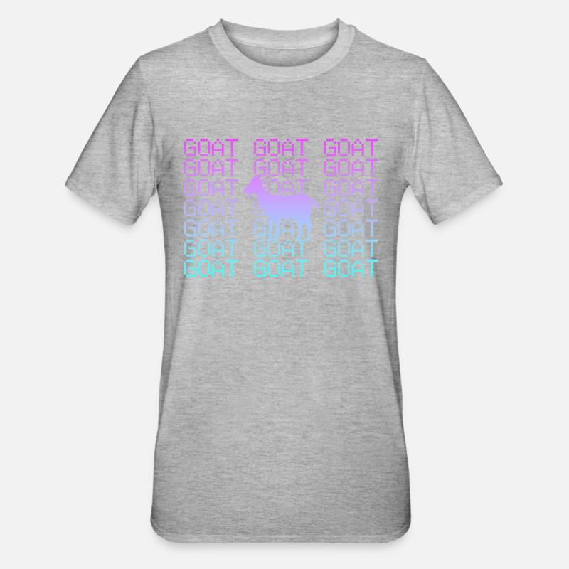 Ziege - Unisex Polycotton T-Shirt - Grau meliert