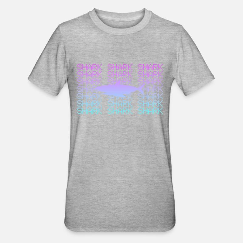 Requin - T-shirt polycoton Unisexe - gris chiné