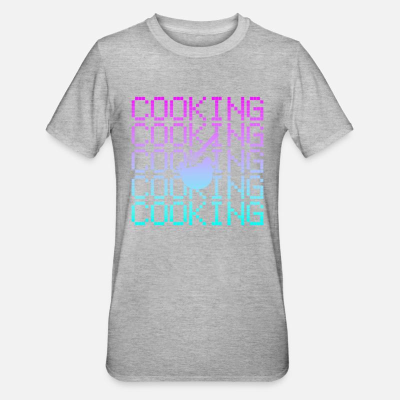 Kochen - Unisex Polycotton T-Shirt - Grau meliert